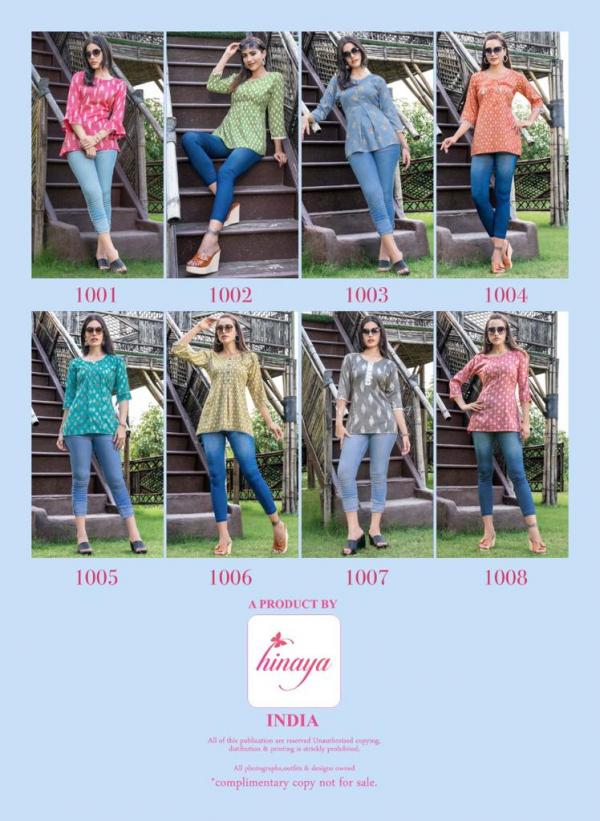 Hinaya Nora 2 Western Wear Rayon Top Collection